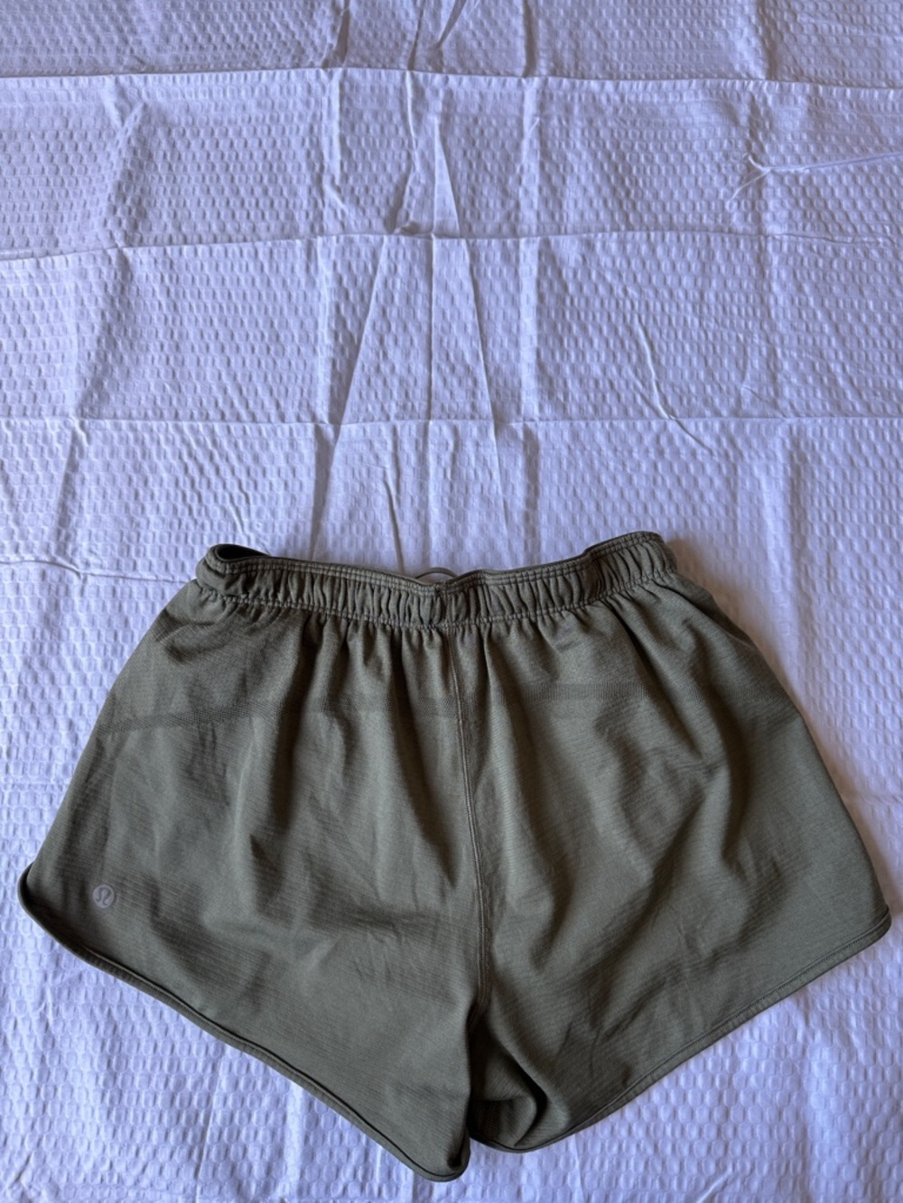 lululemon Olive Green Athletic Shorts with Elastic Waistband - Picture 8 of 13